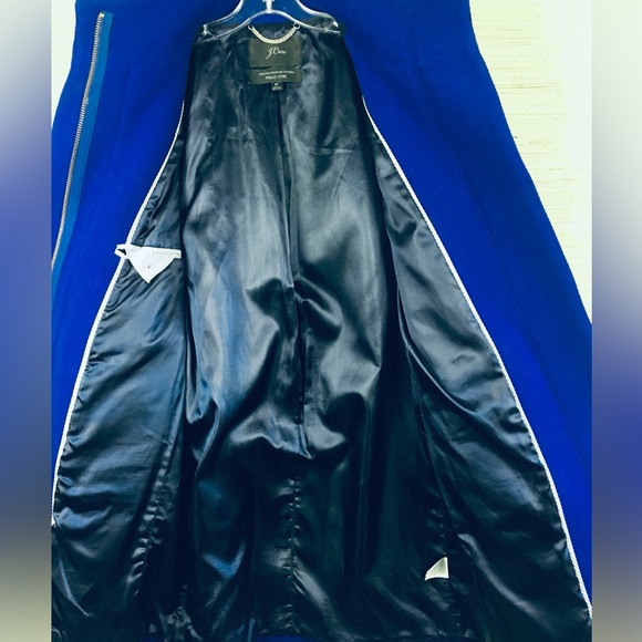 J.CREW Italian Stadium Close Wool Nello Gori Jacket Cocoon Coat Cobalt Blue Sz 6 - Picture 12 of 16
